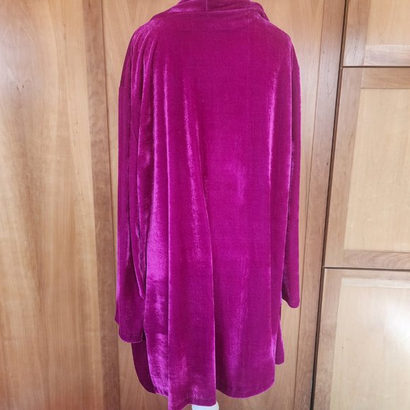 Amaryllis Pink Velvet Jacket Sz 1X - Picture 5 of 8